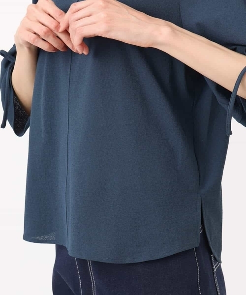 MK MICHEL KLEIN(エムケーミッシェルクラン)の「ドロストスリーブデザインカットソー/洗える(Tシャツ/カットソー・レディース・ホワイト/モスグリーン/イエロー・38)」の12枚目の写真