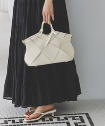 mica della valle（ミカデラヴァッレ）の「《追加》mica della valle/ミカデラヴァッレ Romana レザーメッシュバッグ（ショルダーバッグ）」