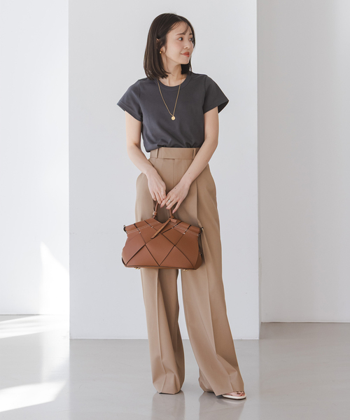 mica della valle(ミカデラヴァッレ)の「《追加》mica della valle/ミカデラヴァッレ Romana レザーメッシュバッグ(ショルダーバッグ・レディース・ホワイト/ブラウン・FREE)」の8枚目の写真