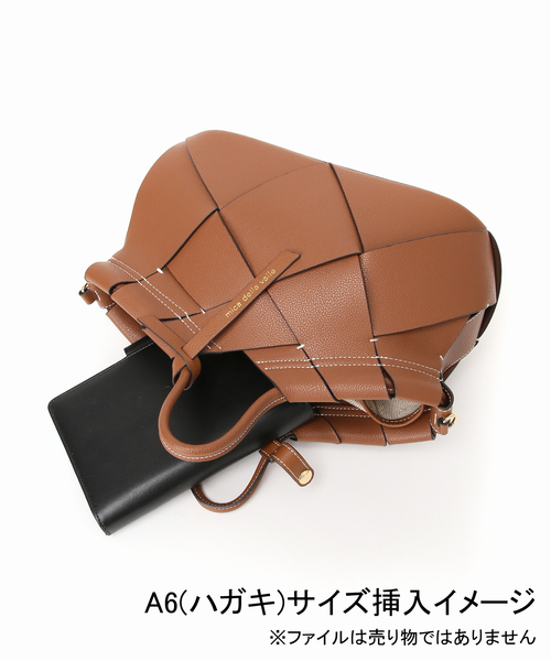 mica della valle(ミカデラヴァッレ)の「《追加》mica della valle/ミカデラヴァッレ Romana レザーメッシュバッグ(ショルダーバッグ・レディース・ホワイト/ブラウン・FREE)」の15枚目の写真