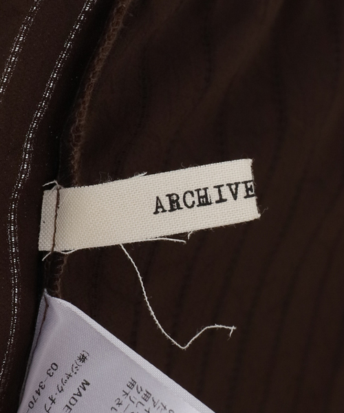 ARCHIVE STANCE（アーカイブスタンス）の「ARCHIVE STANCE/アーカイブスタンス サテンストライプレースパンツ AS-050005（その他パンツ・レディース・ブラウン/ベージュ・FREE）」の20枚目の写真