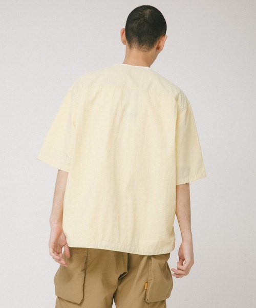 EKAL（エカル）の「『UR TECH』ナイロンタッサーベースボールシャツ（シャツ/ブラウス・メンズ・グレー/イエロー/ネイビー・MEDIUM/LARGE）」の17枚目の写真