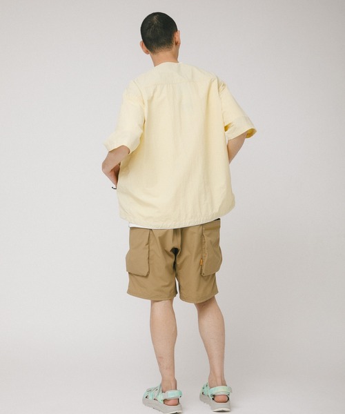 EKAL（エカル）の「『UR TECH』ナイロンタッサーベースボールシャツ（シャツ/ブラウス・メンズ・グレー/イエロー/ネイビー・MEDIUM/LARGE）」の20枚目の写真