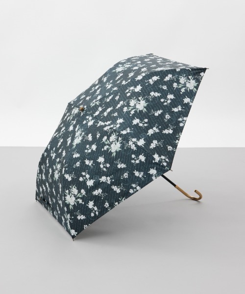 dazzlin（ダズリン）の「【dazzlin(ダズリン)】フラワープリント晴雨兼用傘（折りたたみ傘）（折りたたみ傘・レディース・ブラック/ピンク/ホワイト・FREE）」の2枚目の写真
