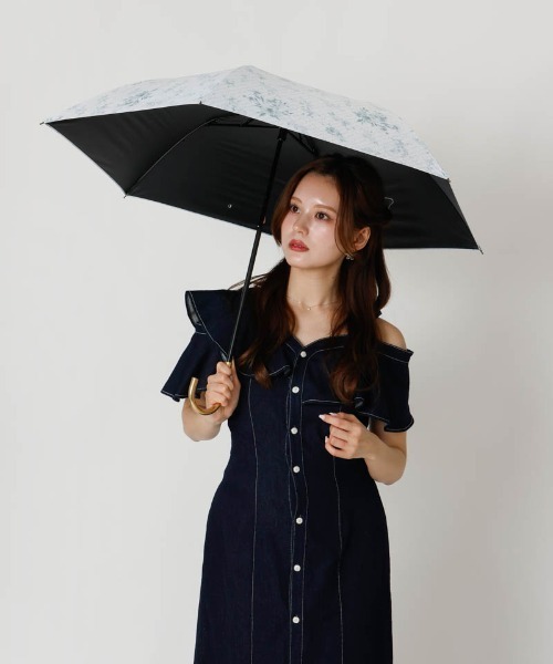 dazzlin（ダズリン）の「【dazzlin(ダズリン)】フラワープリント晴雨兼用傘（折りたたみ傘）（折りたたみ傘・レディース・ブラック/ピンク/ホワイト・FREE）」の11枚目の写真