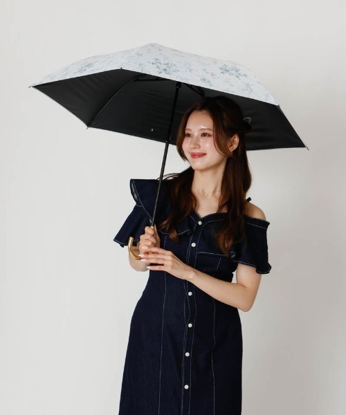 dazzlin（ダズリン）の「【dazzlin(ダズリン)】フラワープリント晴雨兼用傘（折りたたみ傘）（折りたたみ傘・レディース・ブラック/ピンク/ホワイト・FREE）」の12枚目の写真