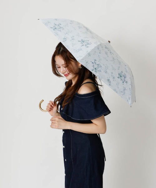 dazzlin（ダズリン）の「【dazzlin(ダズリン)】フラワープリント晴雨兼用傘（折りたたみ傘）（折りたたみ傘・レディース・ブラック/ピンク/ホワイト・FREE）」の13枚目の写真