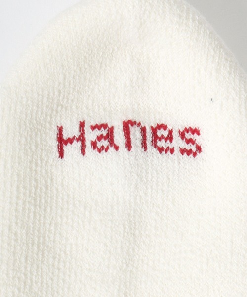 HANES（ヘインズ）の「Hanes（ヘインズ）フルパイル フルレングス ラインソックス 2足組/メンズ リブソックス（ソックス/靴下・メンズ・ホワイト×ネイビー・M）」の4枚目の写真