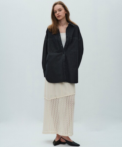 PUBLIC TOKYO（パブリックトウキョウ）の「【2026春新作】ポインテッドミュール（パンプス・レディース・ホワイト/ワイン/ブラック・1/2）」の7枚目の写真