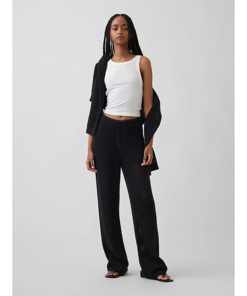 GAP(ギャップ)の「コットン100% クロシェ ニットパンツ(その他パンツ・レディース・ブラック/アイボリー・XS/S/M/L/XXS)」の18枚目の写真