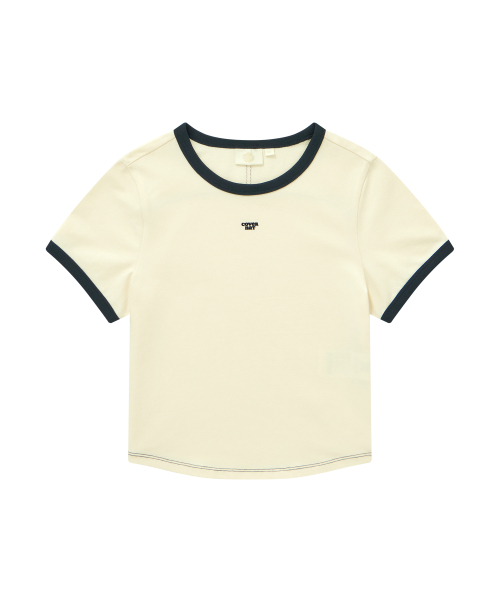 COVERNAT(カバーナット)の「ウーマンベイビーフィットリンガーティーシャツアイボリー(Tシャツ/カットソー・レディース・その他・WS/WM)」の2枚目の写真