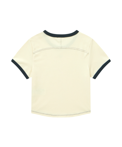 COVERNAT(カバーナット)の「ウーマンベイビーフィットリンガーティーシャツアイボリー(Tシャツ/カットソー・レディース・その他・WS/WM)」の3枚目の写真
