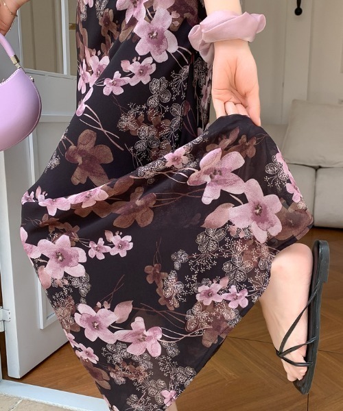 Diosfront(ディオスフロント)の「花柄マーメイドスカート(スカート・レディース・ブラック/レッド系その他/パープル系その他/ブラック系その他・L/M)」の20枚目の写真