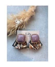 【Lily accessory】レトロインド刺繡イヤリング(MA)