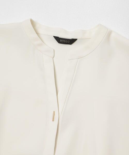 URBAN RESEARCH ROSSO WOMEN(アーバンリサーチ ロッソ)の「『セットアップ対応』 UVカット/接触冷感 バンドカラー プルオーバー(シャツ/ブラウス・レディース・オフホワイト/ブラック・FREE)」の19枚目の写真