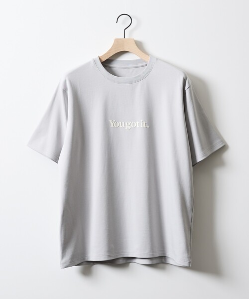 ABAHOUSE GRAY（アバハウスグレイ）の「【YOU GOT IT.】ベアポンチ ロゴ 半袖Tシャツ（Tシャツ/カットソー・メンズ・ブラック/グリーン/ホワイト/ブルー/グレイッシュベージュ・46/48）」の3枚目の写真