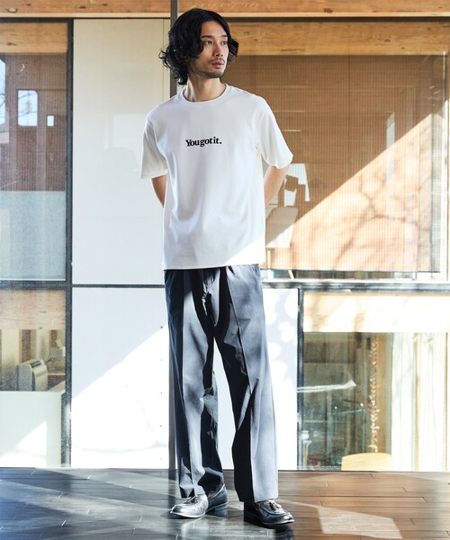 ABAHOUSE GRAY（アバハウスグレイ）の「【YOU GOT IT.】ベアポンチ ロゴ 半袖Tシャツ（Tシャツ/カットソー・メンズ・ブラック/グリーン/ホワイト/ブルー/グレイッシュベージュ・46/48）」の6枚目の写真