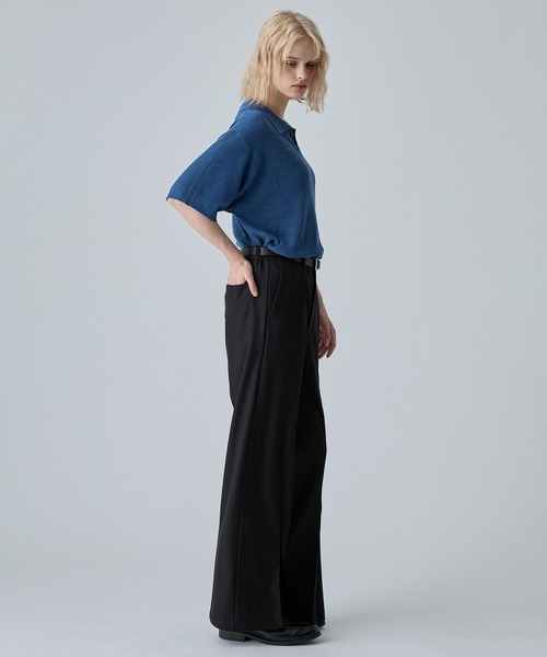 VELNUS(ベルナス)の「【VELNUS】Center Seam Draped Semi-Wide Flare Tuck Slacks/センターシームドレープセミワイドフレアタックスラックス(スラックス・メンズ・ブラック/ライトグレー・M/L/S)」の19枚目の写真
