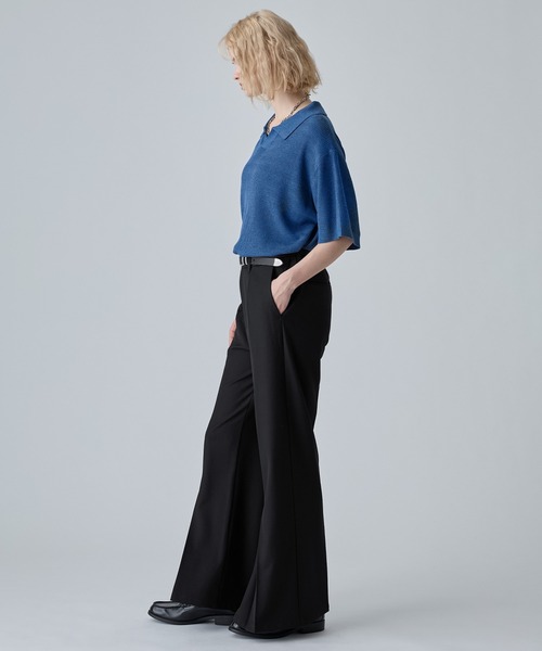 VELNUS(ベルナス)の「【VELNUS】Center Seam Draped Semi-Wide Flare Tuck Slacks/センターシームドレープセミワイドフレアタックスラックス(スラックス・メンズ・ブラック/ライトグレー・M/L/S)」の20枚目の写真