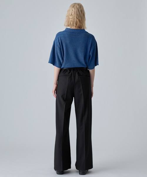 VELNUS(ベルナス)の「【VELNUS】Center Seam Draped Semi-Wide Flare Tuck Slacks/センターシームドレープセミワイドフレアタックスラックス(スラックス・メンズ・ブラック/ライトグレー・M/L/S)」の21枚目の写真