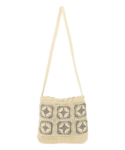 Samansa Mos2（サマンサ モスモス）の「ペーパーフラワーバッグ（ハンドバッグ・レディース・ブラウン/キナリ・F）」の3枚目の写真