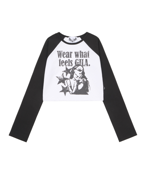 GILAARCHIVE(ギラアーカイブ)の「GRAPHIC RAGLAN LONG SLEEVE_BLACK(Tシャツ/カットソー・レディース・その他・FREE)」の4枚目の写真