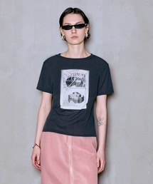 セール】Vカットレースロゴトップ / V Cut Lace Logo Top（Tシャツ