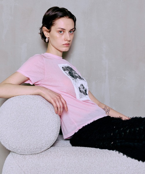 MAISON SPECIAL(メゾンスペシャル)の「QUINTESSENCE Print T-Shirt/QUINTESSENCEプリントTEE(Tシャツ/カットソー・レディース・ピンク/ホワイト/チャコールグレー・FREE)」の18枚目の写真