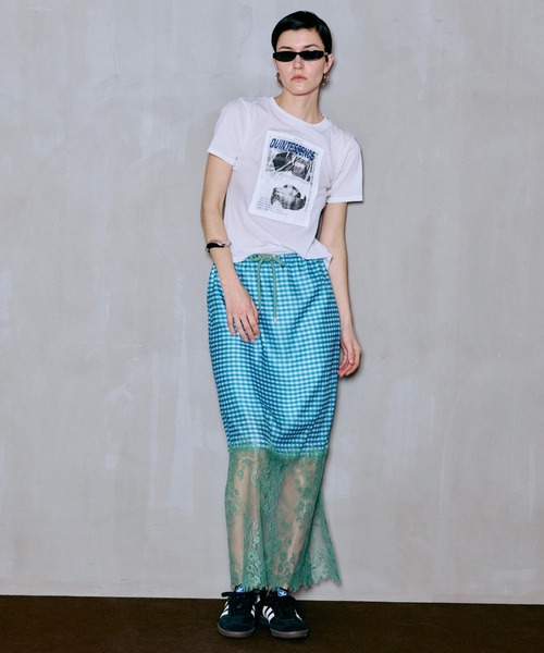MAISON SPECIAL(メゾンスペシャル)の「QUINTESSENCE Print T-Shirt/QUINTESSENCEプリントTEE(Tシャツ/カットソー・レディース・ピンク/ホワイト/チャコールグレー・FREE)」の4枚目の写真