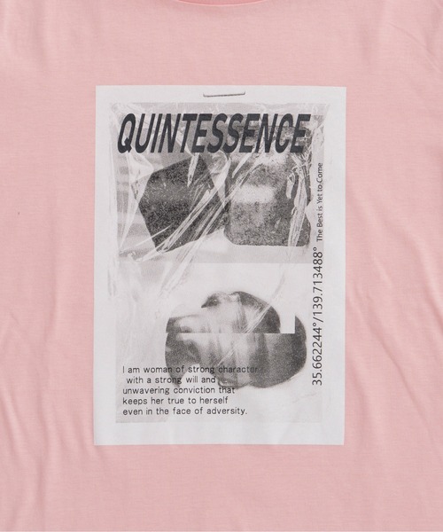 MAISON SPECIAL(メゾンスペシャル)の「QUINTESSENCE Print T-Shirt/QUINTESSENCEプリントTEE(Tシャツ/カットソー・レディース・ピンク/ホワイト/チャコールグレー・FREE)」の15枚目の写真