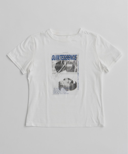 MAISON SPECIAL(メゾンスペシャル)の「QUINTESSENCE Print T-Shirt/QUINTESSENCEプリントTEE(Tシャツ/カットソー・レディース・ピンク/ホワイト/チャコールグレー・FREE)」の17枚目の写真
