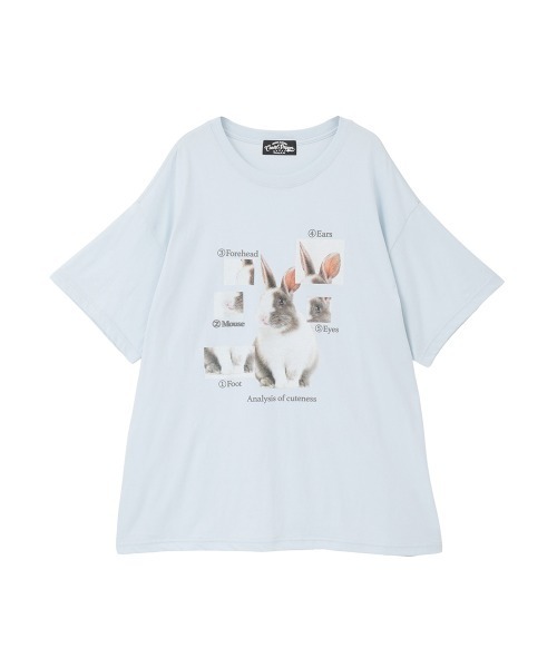 Candy Stripper(キャンディストリッパー)の「RABBIT MONITORING BIG Tシャツ(Tシャツ/カットソー・レディース・ライトブルー/ブラック/オフホワイト・FREE)」の1枚目の写真