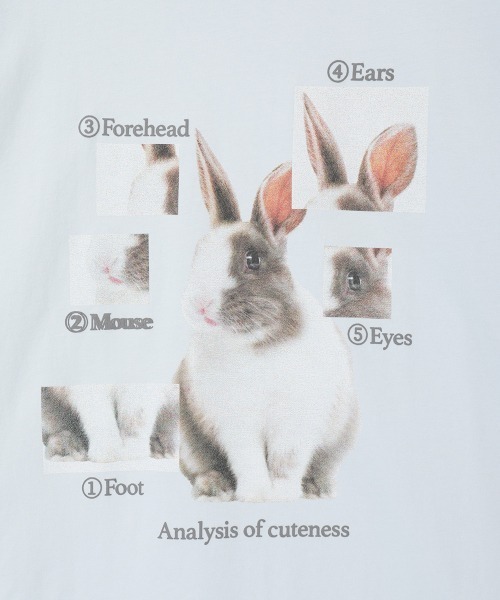 Candy Stripper(キャンディストリッパー)の「RABBIT MONITORING BIG Tシャツ(Tシャツ/カットソー・レディース・ライトブルー/ブラック/オフホワイト・FREE)」の8枚目の写真