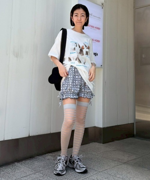 Candy Stripper(キャンディストリッパー)の「RABBIT MONITORING BIG Tシャツ(Tシャツ/カットソー・レディース・ライトブルー/ブラック/オフホワイト・FREE)」の11枚目の写真