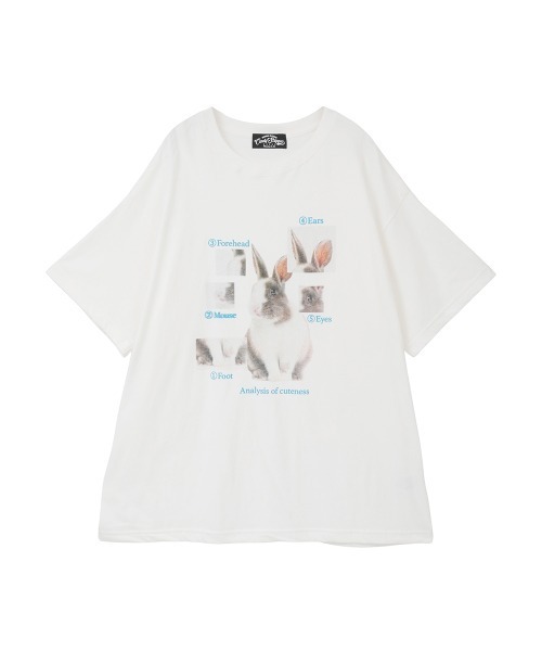 Candy Stripper(キャンディストリッパー)の「RABBIT MONITORING BIG Tシャツ(Tシャツ/カットソー・レディース・ライトブルー/ブラック/オフホワイト・FREE)」の17枚目の写真