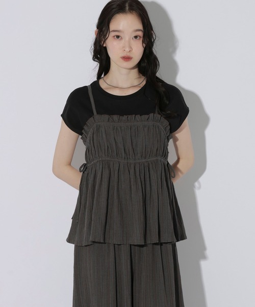 LAKOLE(ラコレ)の「楊柳キャミビスチェ / 657107(キャミソール・レディース・ブラウン/ライトグリーン/チャコール/ブラック/ブルー/その他1・FREE)」の6枚目の写真