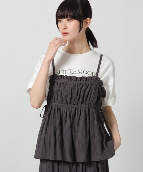 LAKOLE（ラコレ）の「楊柳キャミビスチェ / 657107（キャミソール・レディース・ブラウン/ライトグリーン/チャコール/ブラック・FREE）」の2枚目の写真