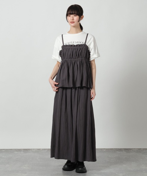 LAKOLE（ラコレ）の「楊柳キャミビスチェ / 657107（キャミソール・レディース・ブラウン/ライトグリーン/チャコール/ブラック・FREE）」の5枚目の写真