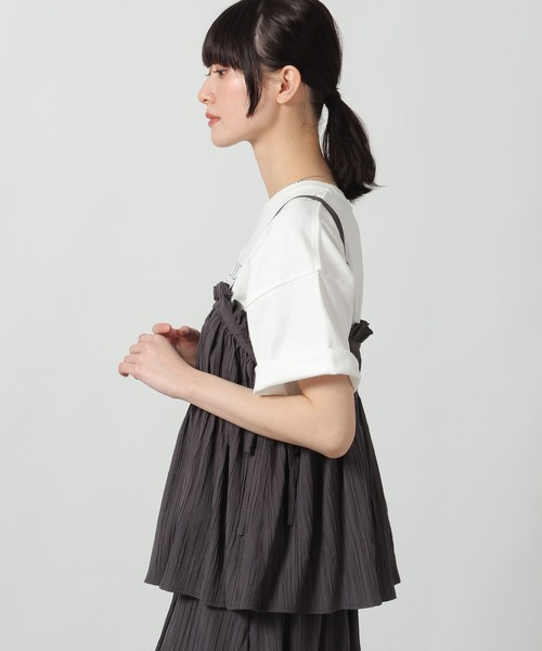 LAKOLE（ラコレ）の「楊柳キャミビスチェ / 657107（キャミソール・レディース・ブラウン/ライトグリーン/チャコール/ブラック・FREE）」の7枚目の写真