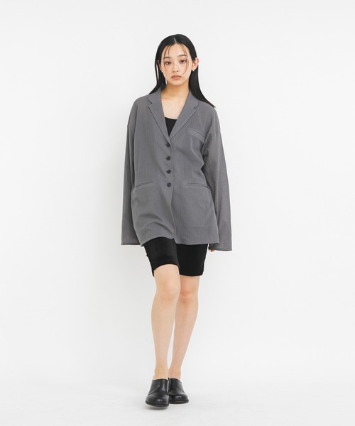 KBF（ケイビーエフ）の「シアーライトテーラードジャケット（その他アウター・レディース・ベージュ/ブラウン/グレー・ONE）」の7枚目の写真