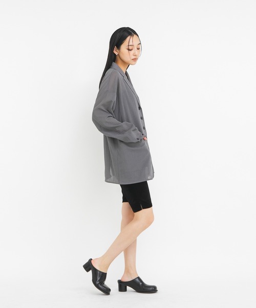 KBF（ケイビーエフ）の「シアーライトテーラードジャケット（その他アウター・レディース・ベージュ/ブラウン/グレー・ONE）」の8枚目の写真