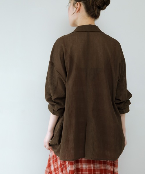 KBF（ケイビーエフ）の「シアーライトテーラードジャケット（その他アウター・レディース・ベージュ/ブラウン/グレー・ONE）」の13枚目の写真