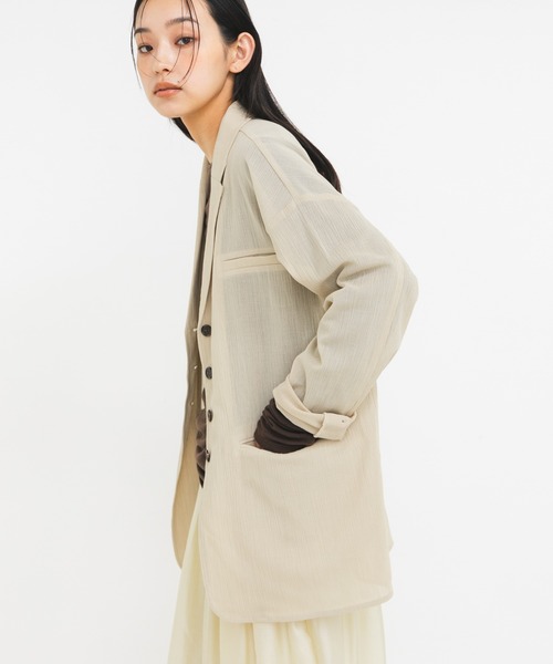 KBF（ケイビーエフ）の「シアーライトテーラードジャケット（その他アウター・レディース・ベージュ/ブラウン/グレー・ONE）」の18枚目の写真