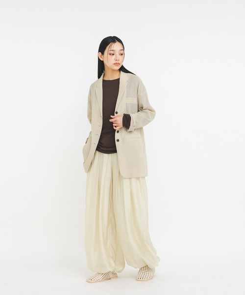 KBF（ケイビーエフ）の「シアーライトテーラードジャケット（その他アウター・レディース・ベージュ/ブラウン/グレー・ONE）」の20枚目の写真