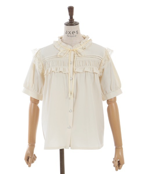 axes femme（アクシーズファム）の「フロントギャザーブラウス（シャツ/ブラウス・レディース・ホワイト/イエロー/ネイビー・FREE）」の17枚目の写真