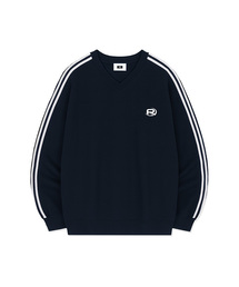 RANDOMOFF（ランダムオフ）の「ROF ESSENTIAL SPORTY TRACK V-NECK OVER FIT SWEATSHIRT (4color)（スウェット）」