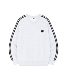 RANDOMOFF（ランダムオフ）の「ROF ESSENTIAL SPORTY TRACK V-NECK OVER FIT SWEATSHIRT (4color)（スウェット）」
