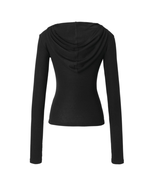 KHAKIPOINT（カーキポイント）の「High-neck Hooded Top (black)（パーカー・レディース・その他・FREE）」の3枚目の写真