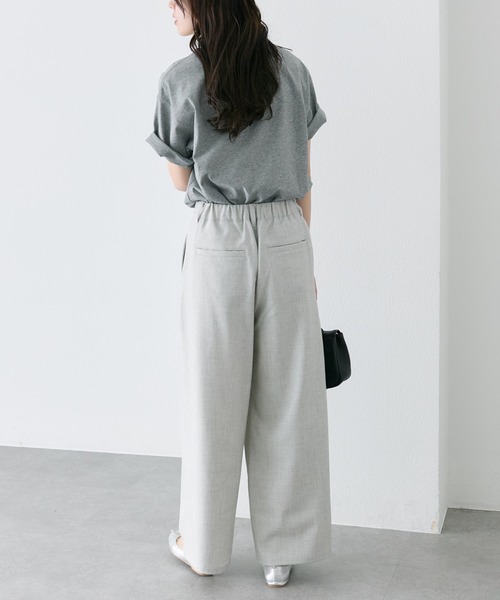 PUAL CE CIN(ピュアルセシン)の「接触冷感ストレートシルエットスラックスパンツ(スラックス・レディース・グレー系/ベージュ系・FREE)」の6枚目の写真