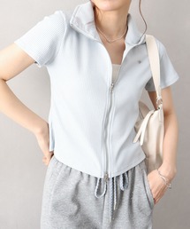 プレート付　Ｗ　ＺＩＰショートスリーブカーディガン